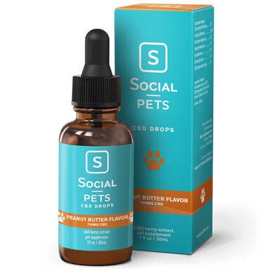 Social - CBD Pet Tincture - Broad Spectrum Peanut Butter - 500mg-750mg