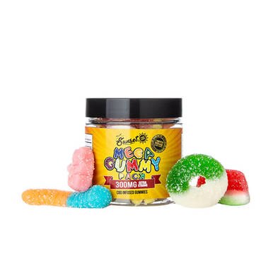 Sunset CBD - CBD Edible - CBD Infused Mixed Gummies - 14mg