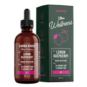 Canna River - CBD Oil - Broad Spectrum Ultra Wellness Tincture - Lemon Raspberry - 20000mg