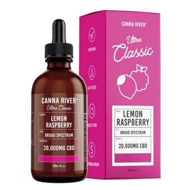 Canna River - CBD Oil - Broad Spectrum Ultra Classic Tincture - Lemon Raspberry - 20000mg