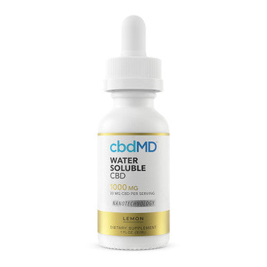 cbdMD - CBD Tincture - Water Soluble CBD Lemon - 1000mg